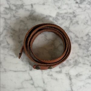 Brown Leather wrap bracelet